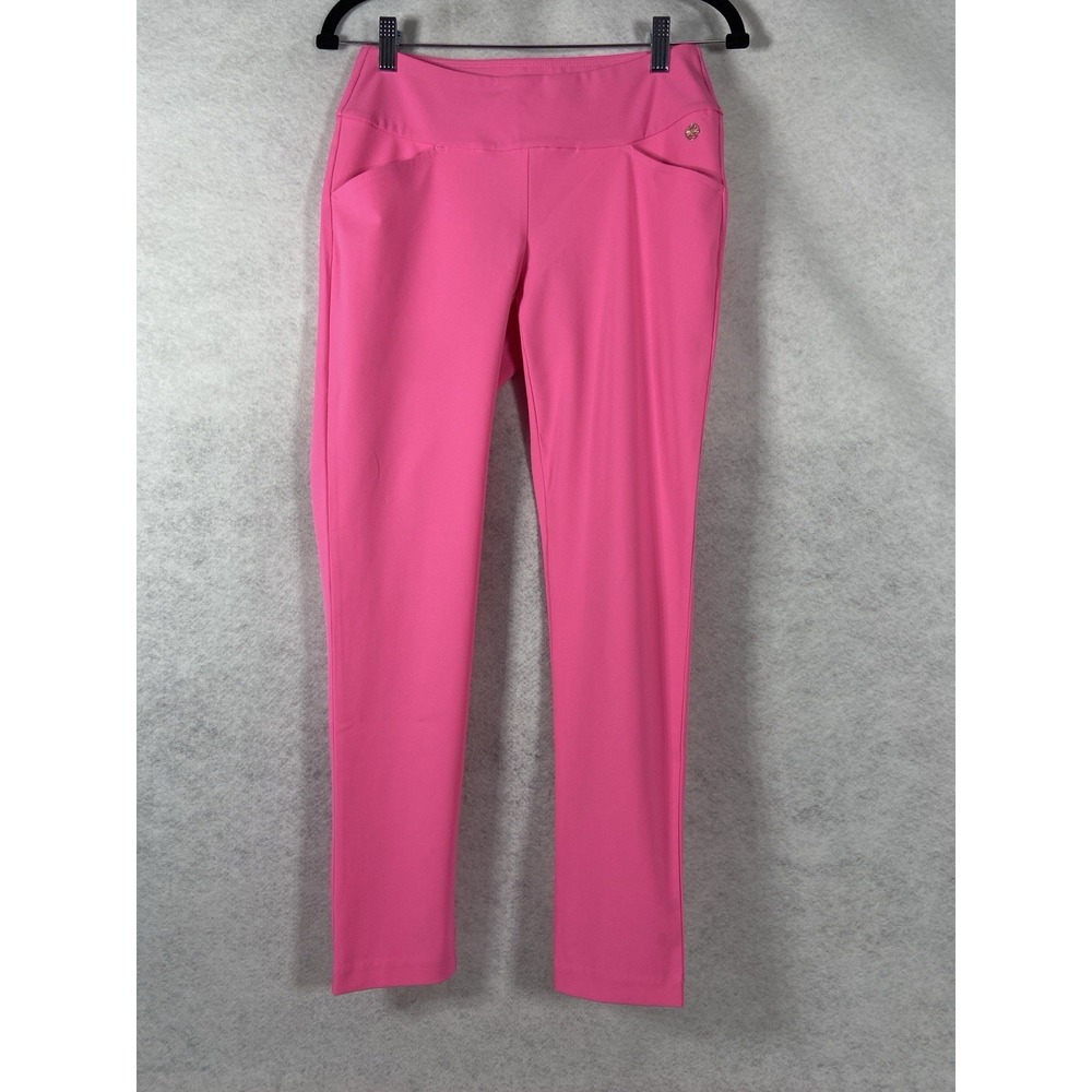 Lilly Pulitzer Luxletic Pants Womens 2 Pink Fairway Performance Golf Stretch EUC